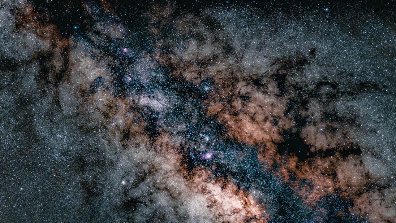 Detailed photograph of the Sagittarius region of the Milky Way.