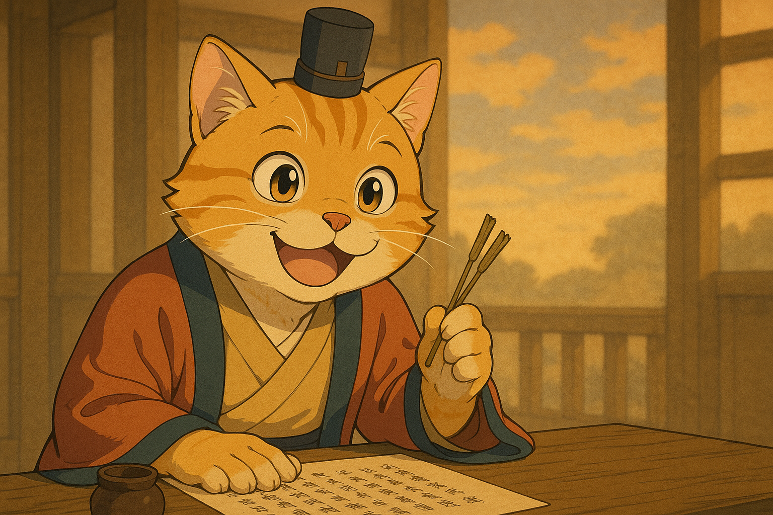 Abstract Bagua diagram in soft gold and black